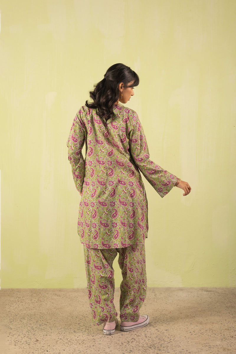 Kalamkari Pleated Dual-Set