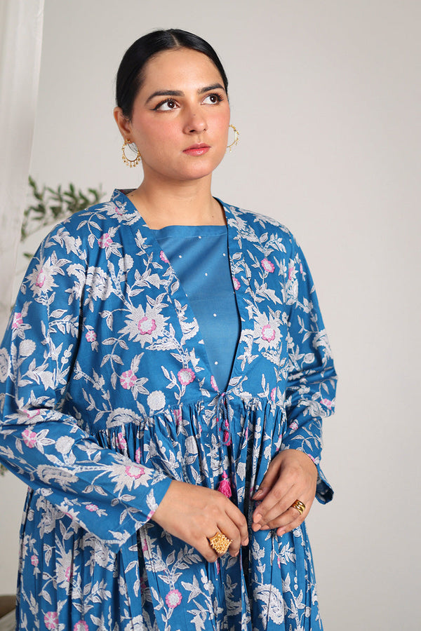 Zeba Gilded Floral Set