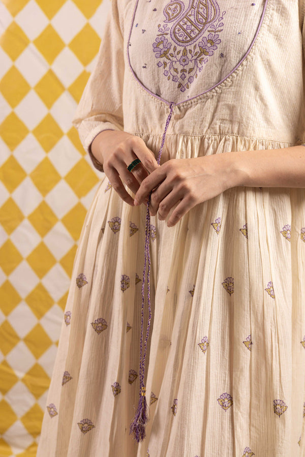 Block-Printed Chambeli Dress