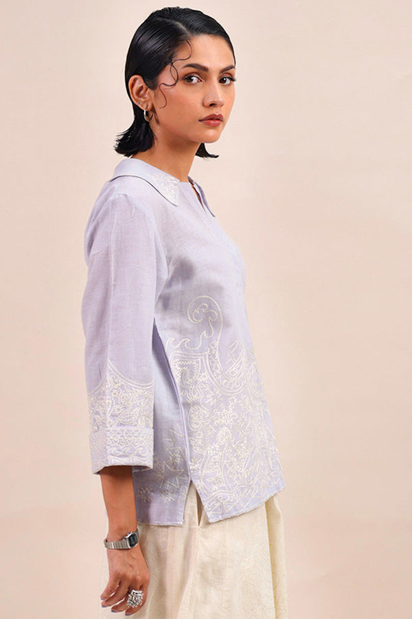 Heartline Embroidered Top