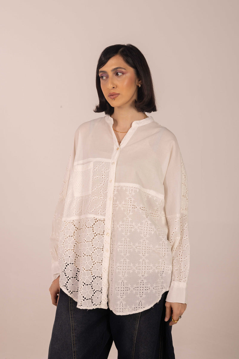 Spring Fling lacy Cutwork Top