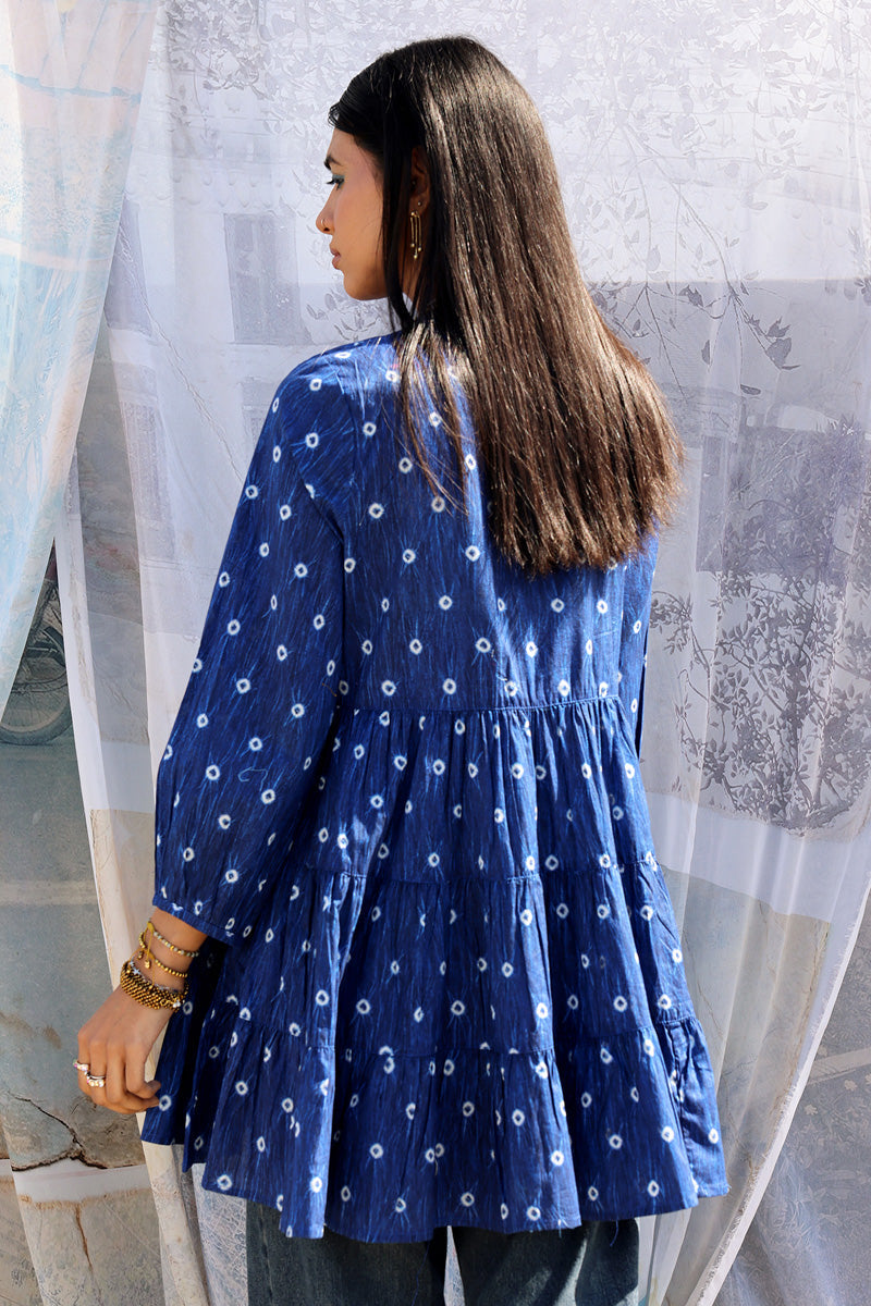 Shibori Peplum Edit