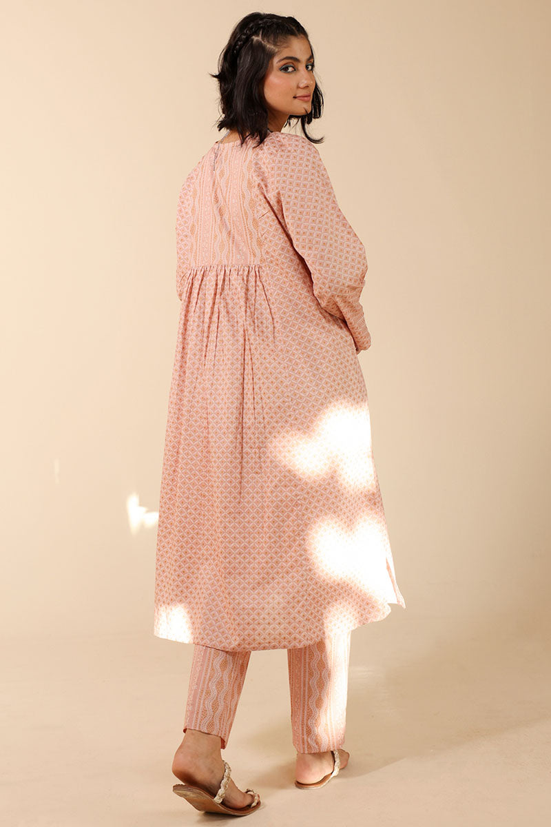 Shadow Stitch Flared Set