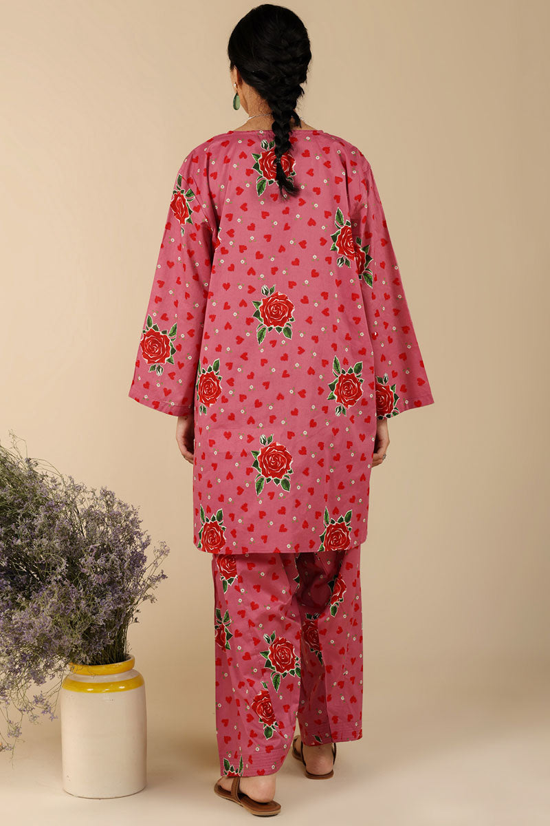 Rosette Heart Printed Set