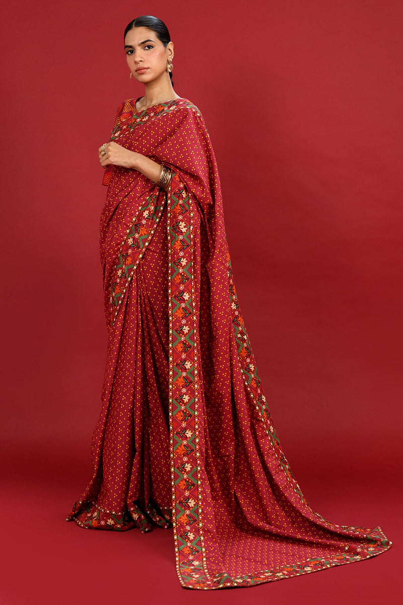 Boho Bandhani Saree