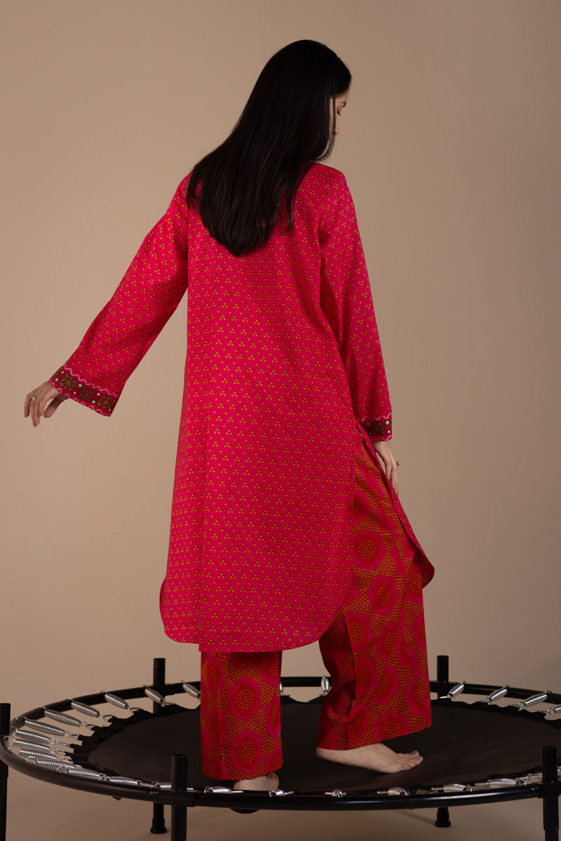 Printed Bandhani Set