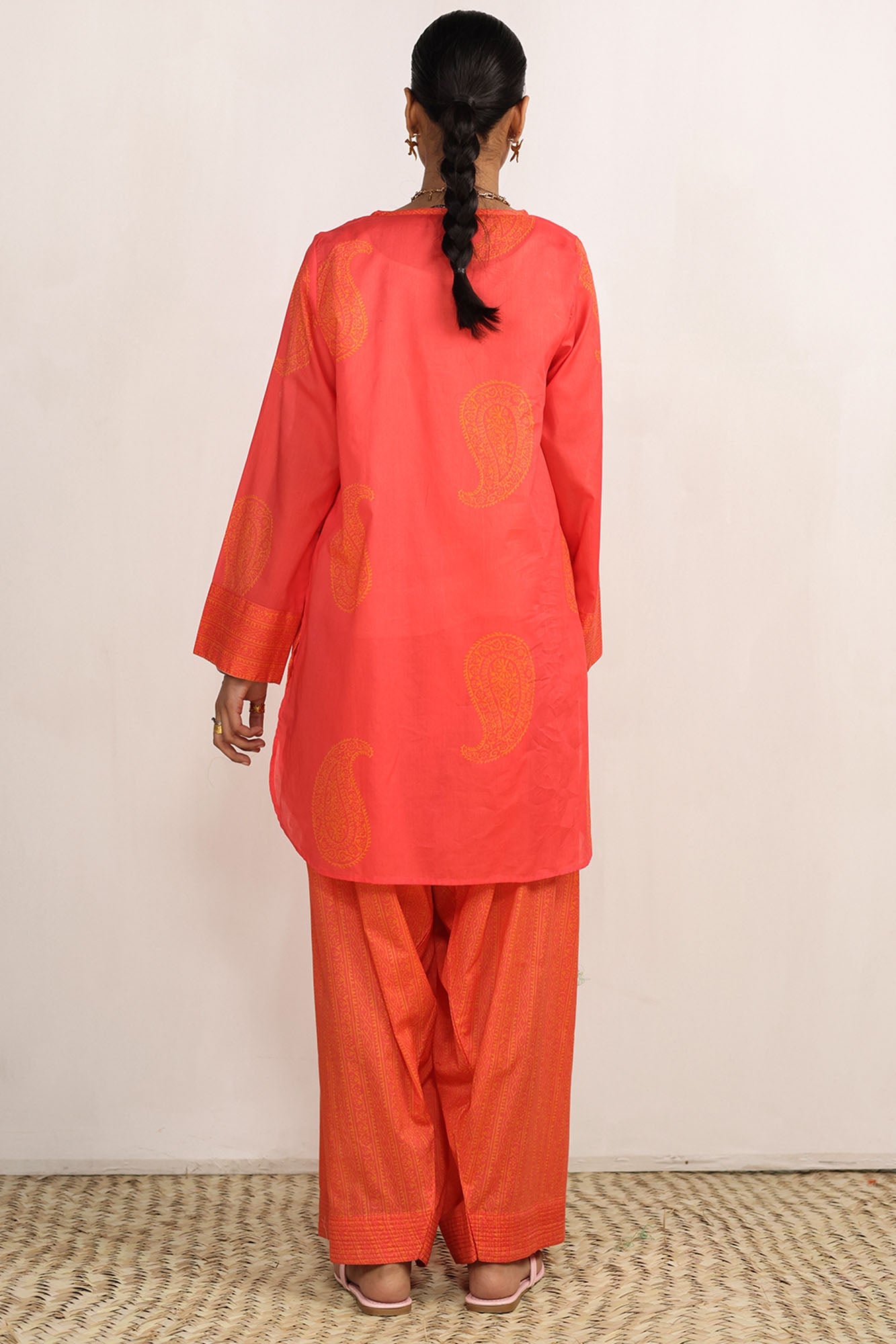 Midnight Paisley Farshi Set
