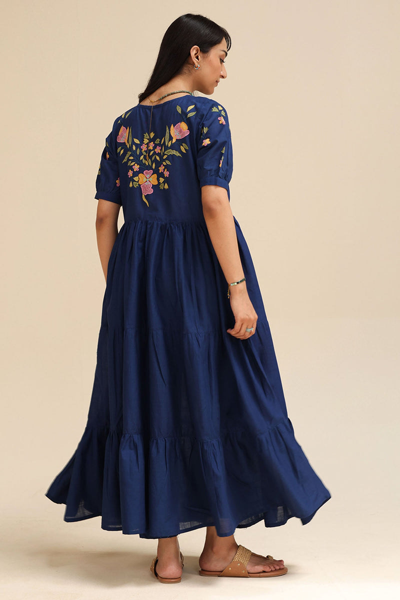 Phool Embroidered Tiered Set