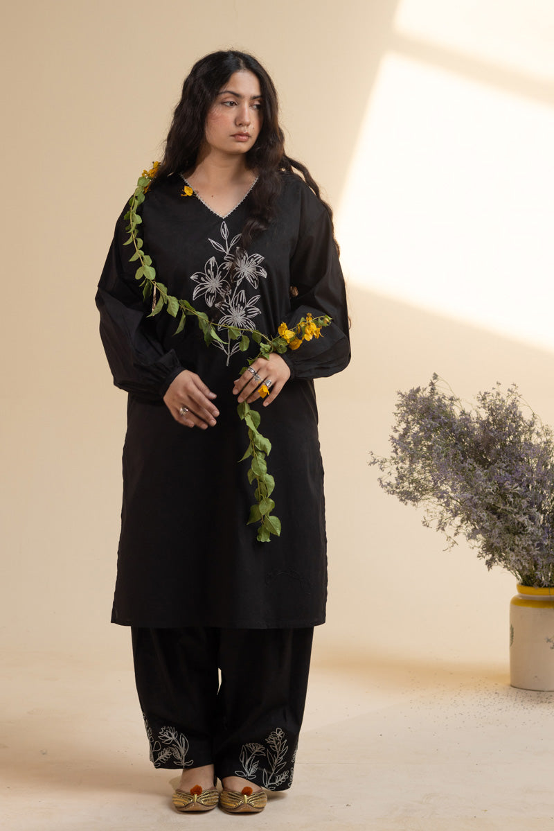 Embroidered Marigold Duo-Set