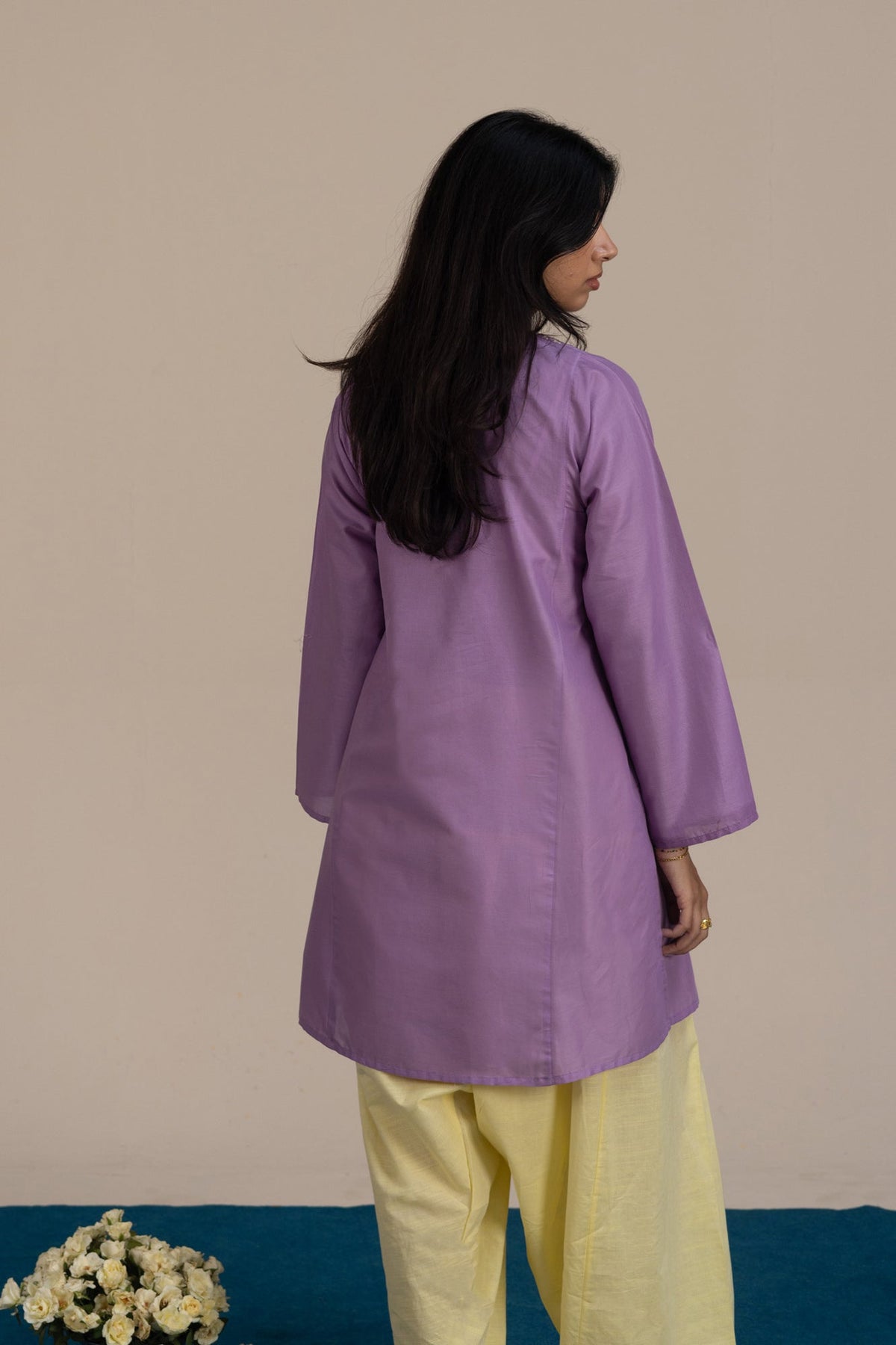 Embroidered Whisper Kurta