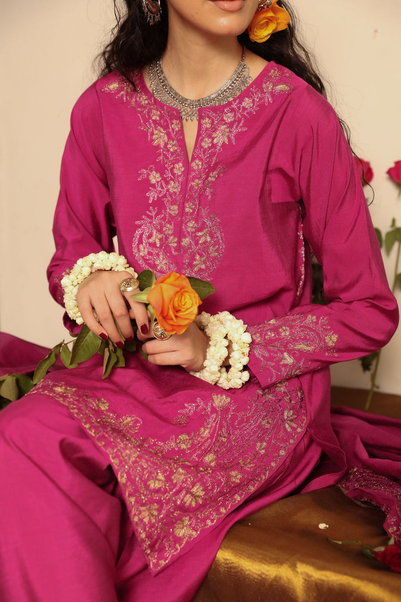 Ethereal Embroidered 3-Piece Ensemble