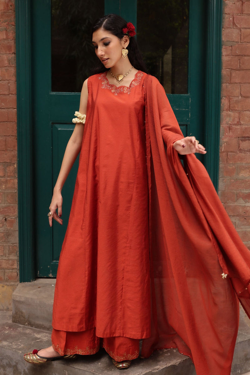Burnt Rose Flared Ensemble