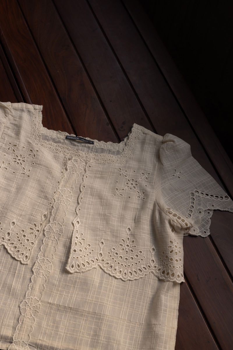 Midnight Broderie Edit Top