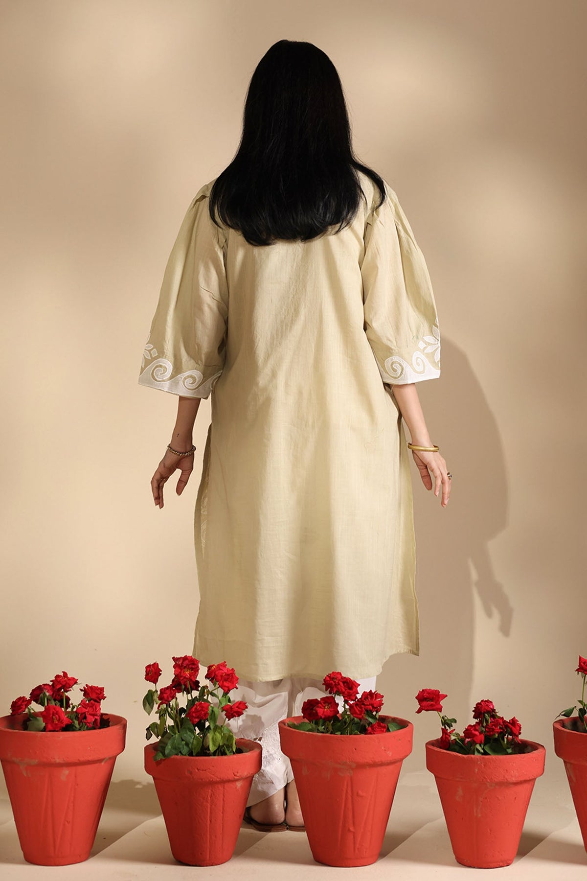 Petal Reverie Appliqué Kurta