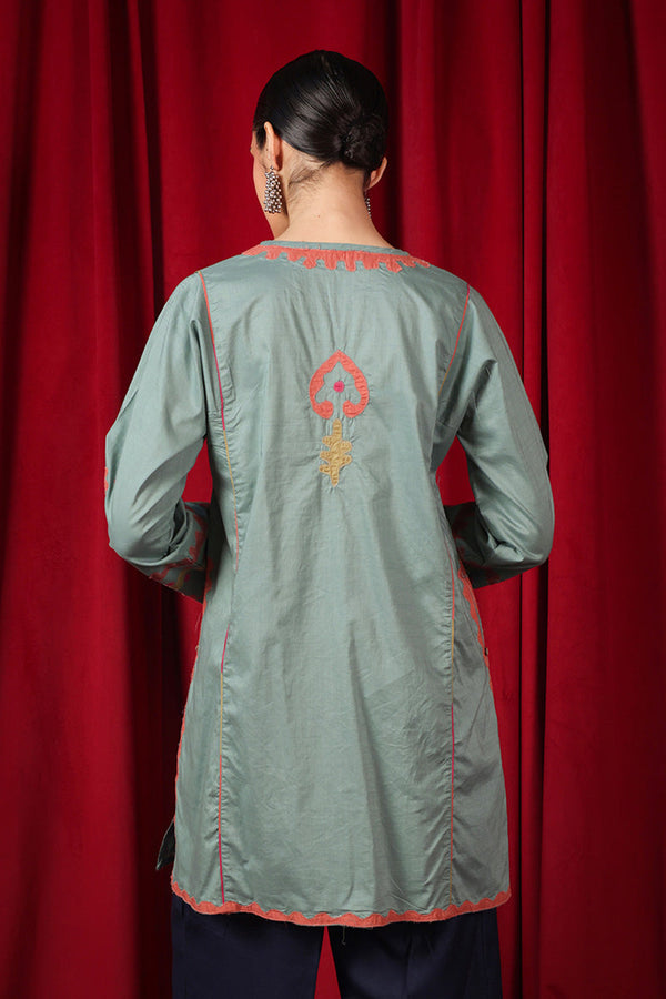 African Collage Applique Kurta