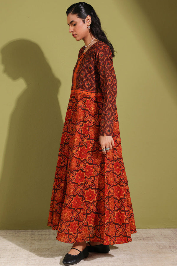 Thai Block Flared Dress