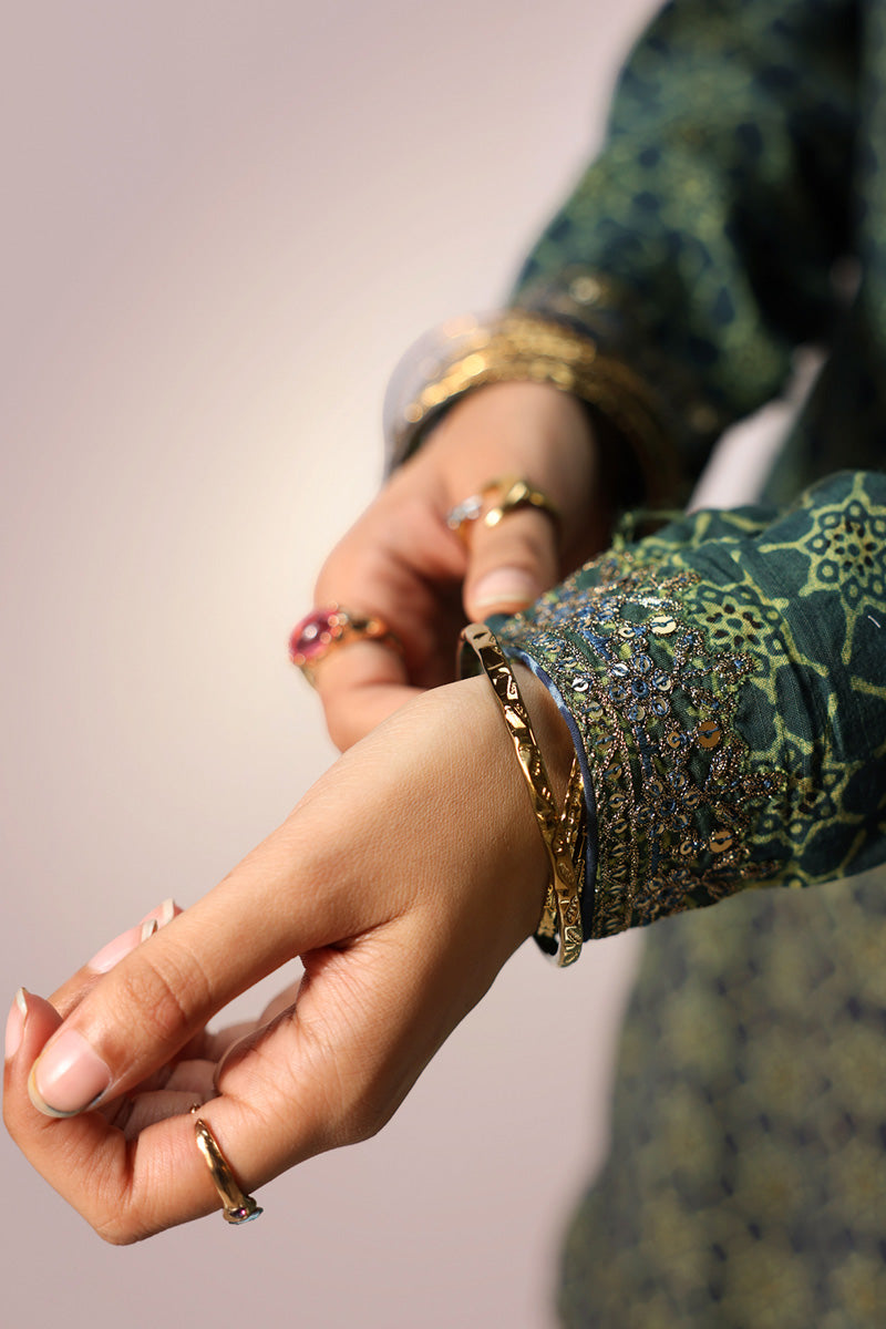 Ajrak Layered Dress