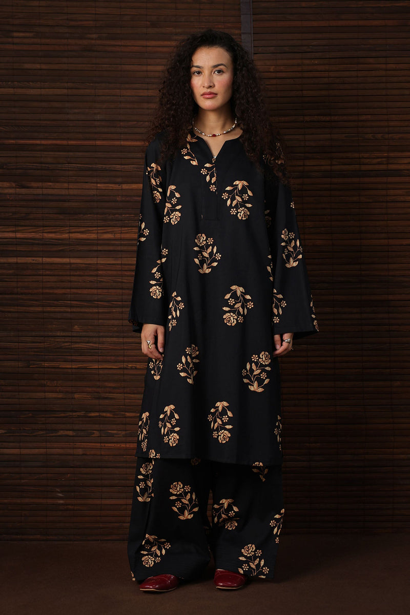 Rosette Printed Farshi Set