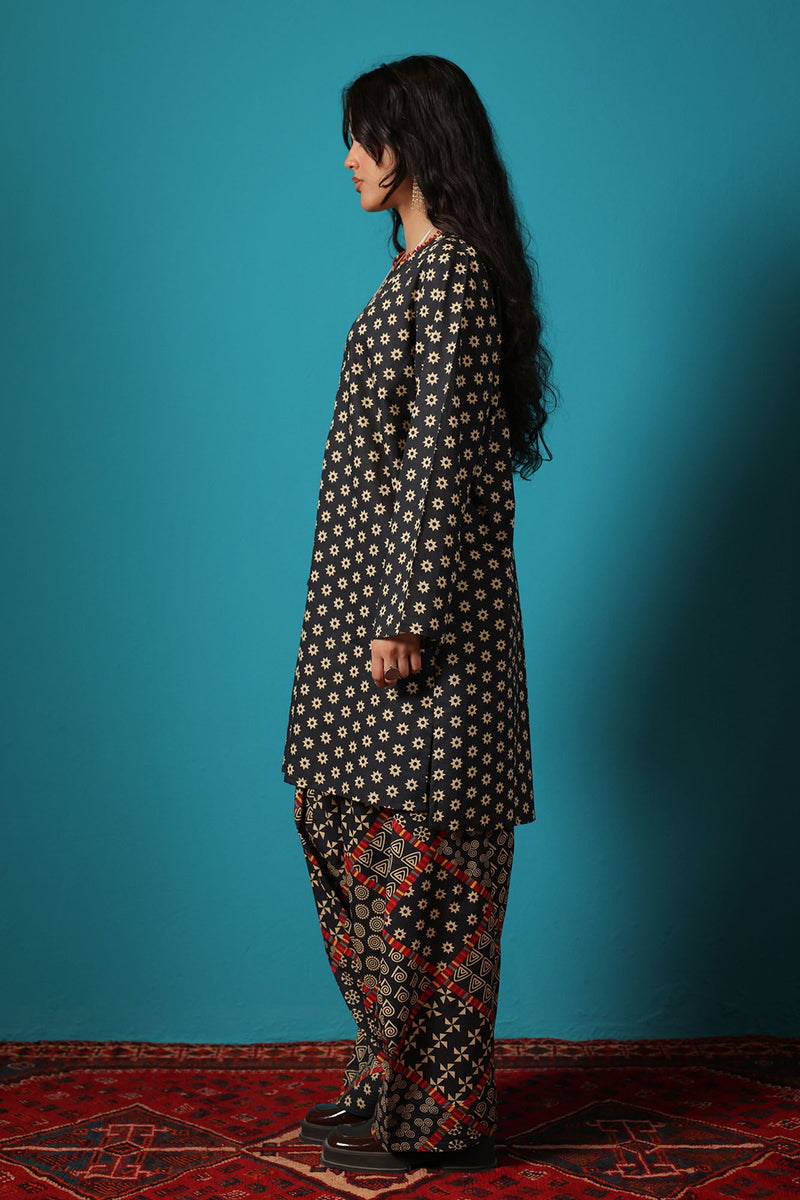 Striped Bloom Printed Set