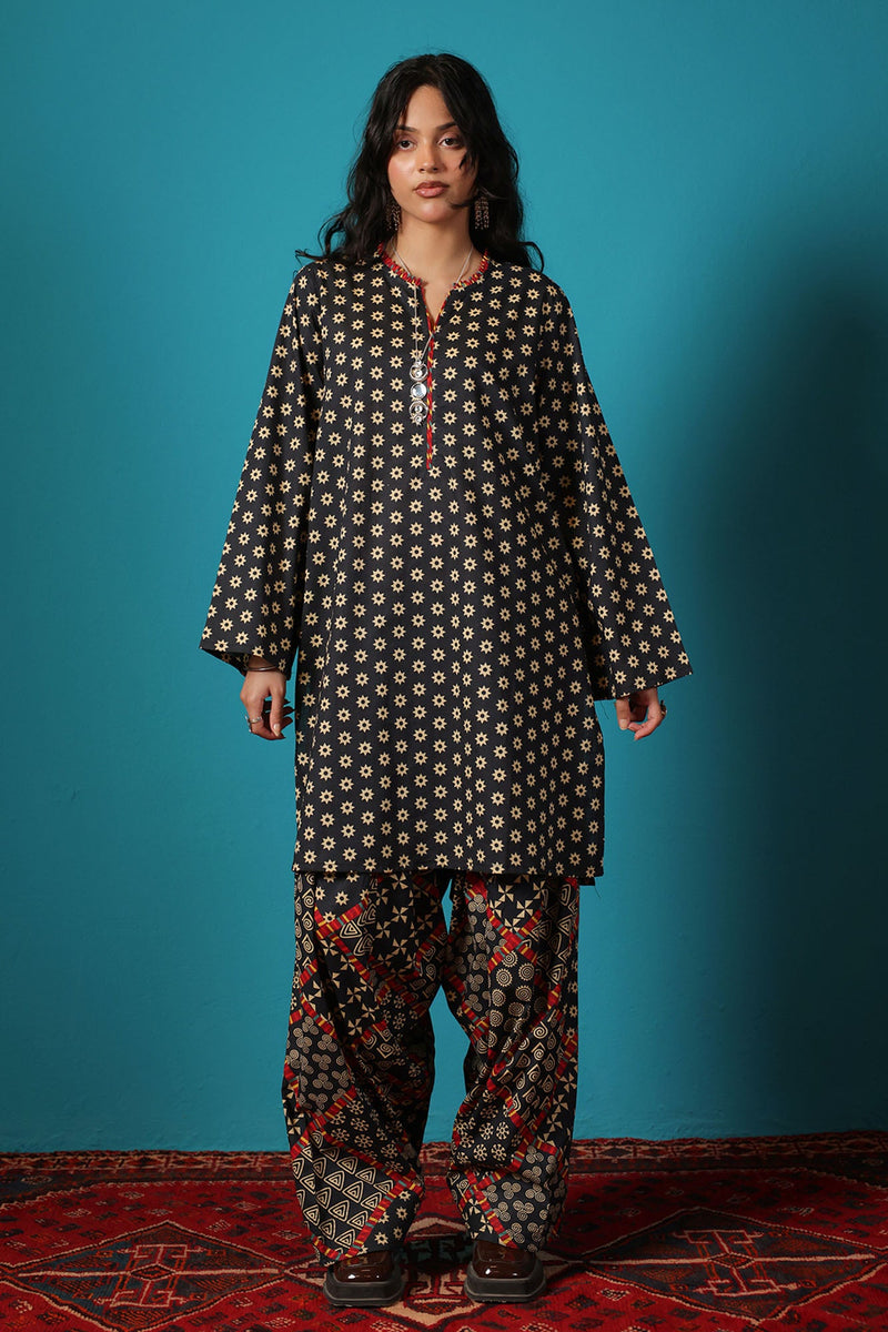 Striped Bloom Printed Set