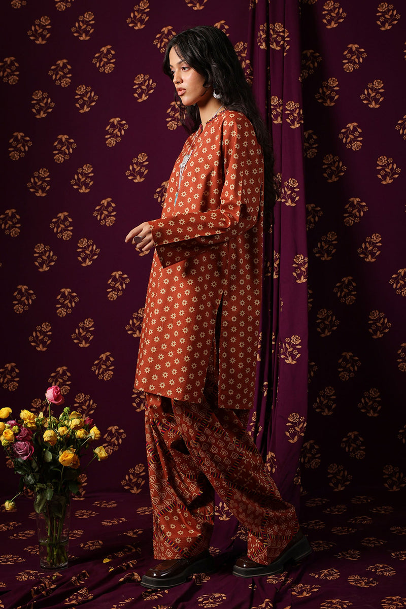 Striped Bloom Printed Set