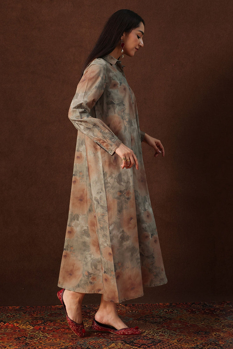Soft Floral Long Shirt