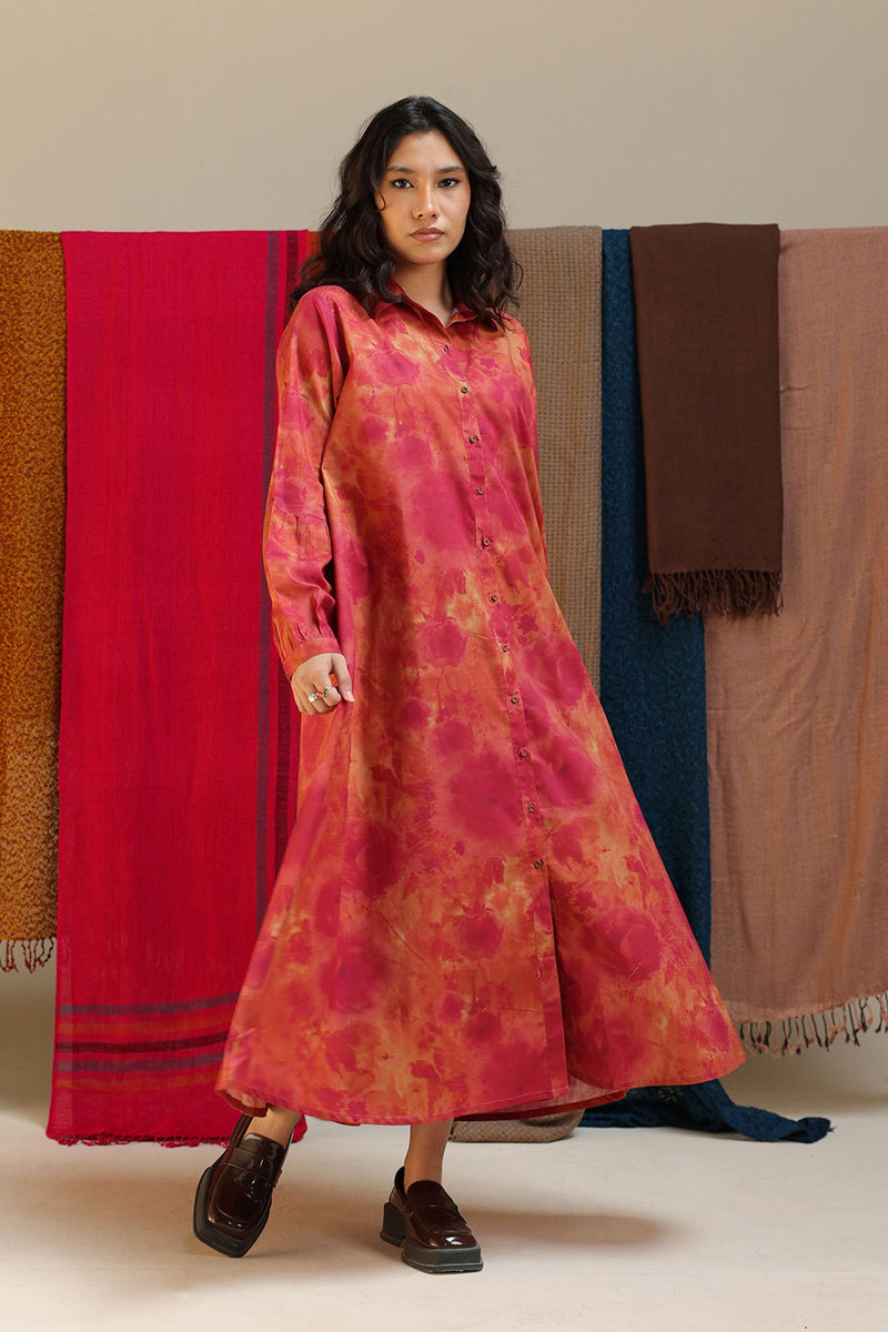 Soft Floral Long Shirt