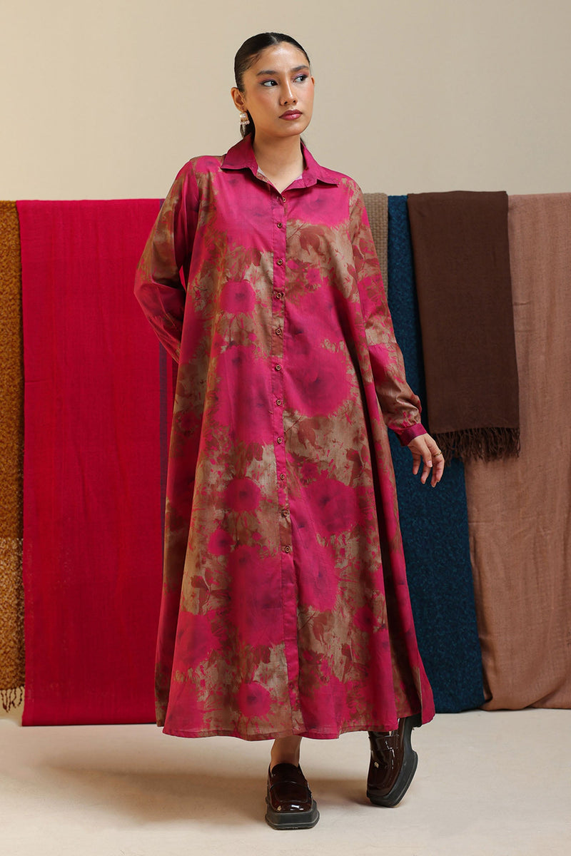 Soft Floral Long Shirt
