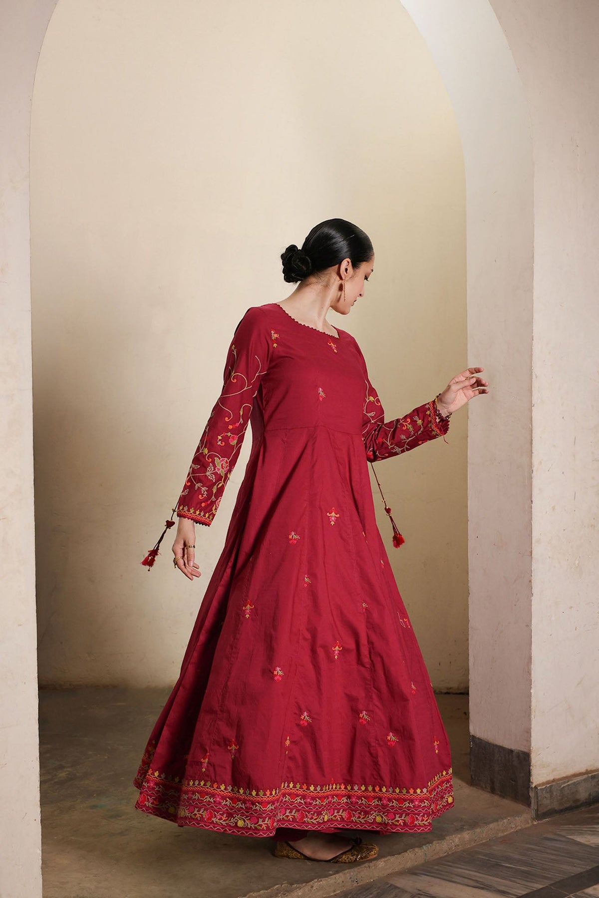 Embroidered Anarkali Set