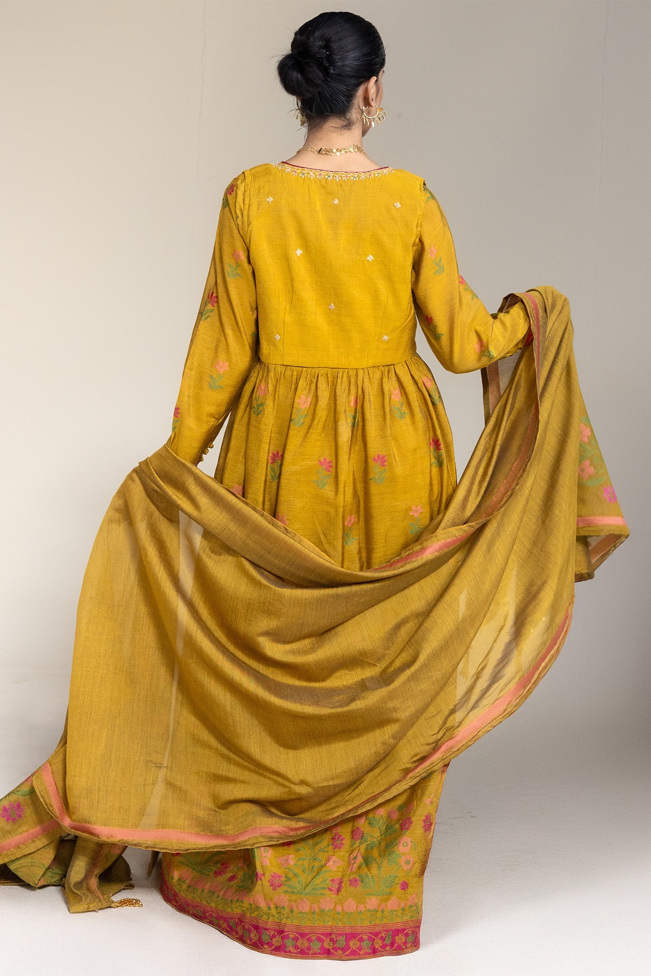 Jacquard Anarkali Ensemble
