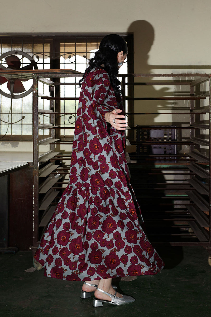 Floralscape Tiered Dress