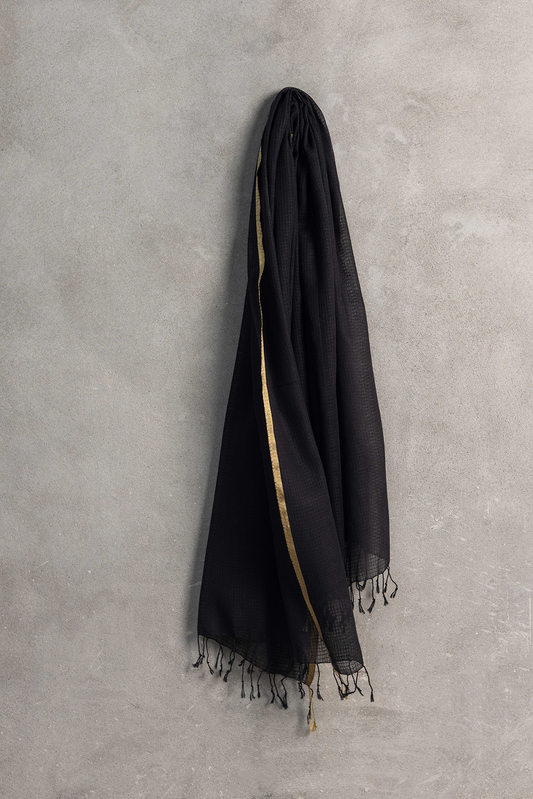 Golden Veil Resham Check Dupatta