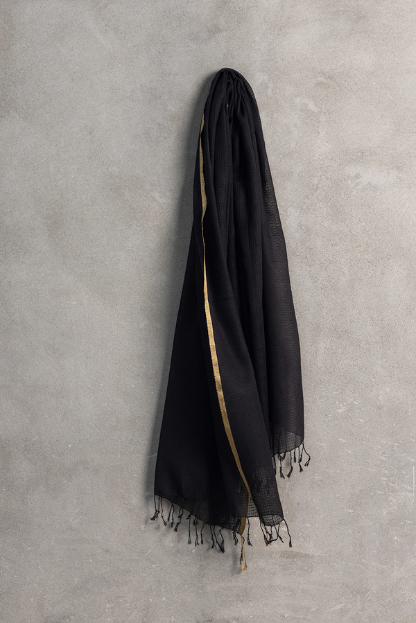 Golden Veil Resham Check Dupatta