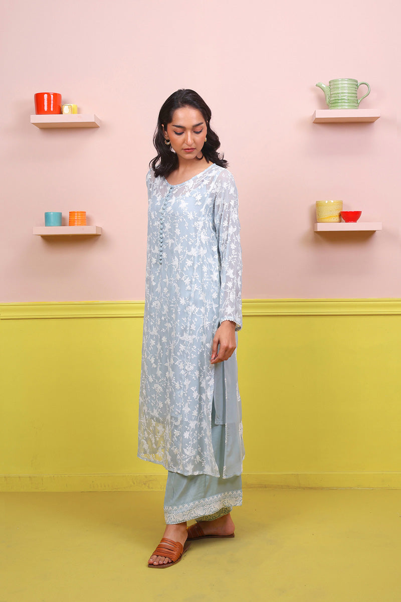 Naaz Asmani Embroidered Set