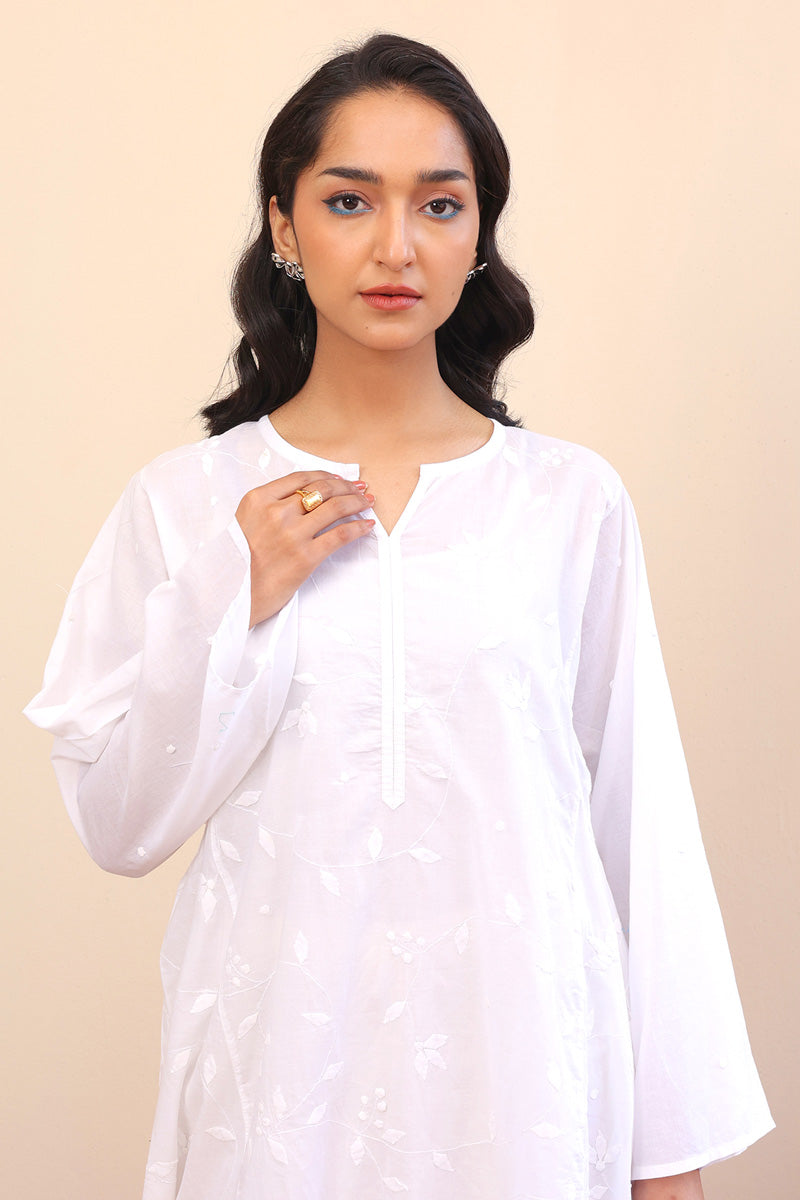 NKR White on White Kurta