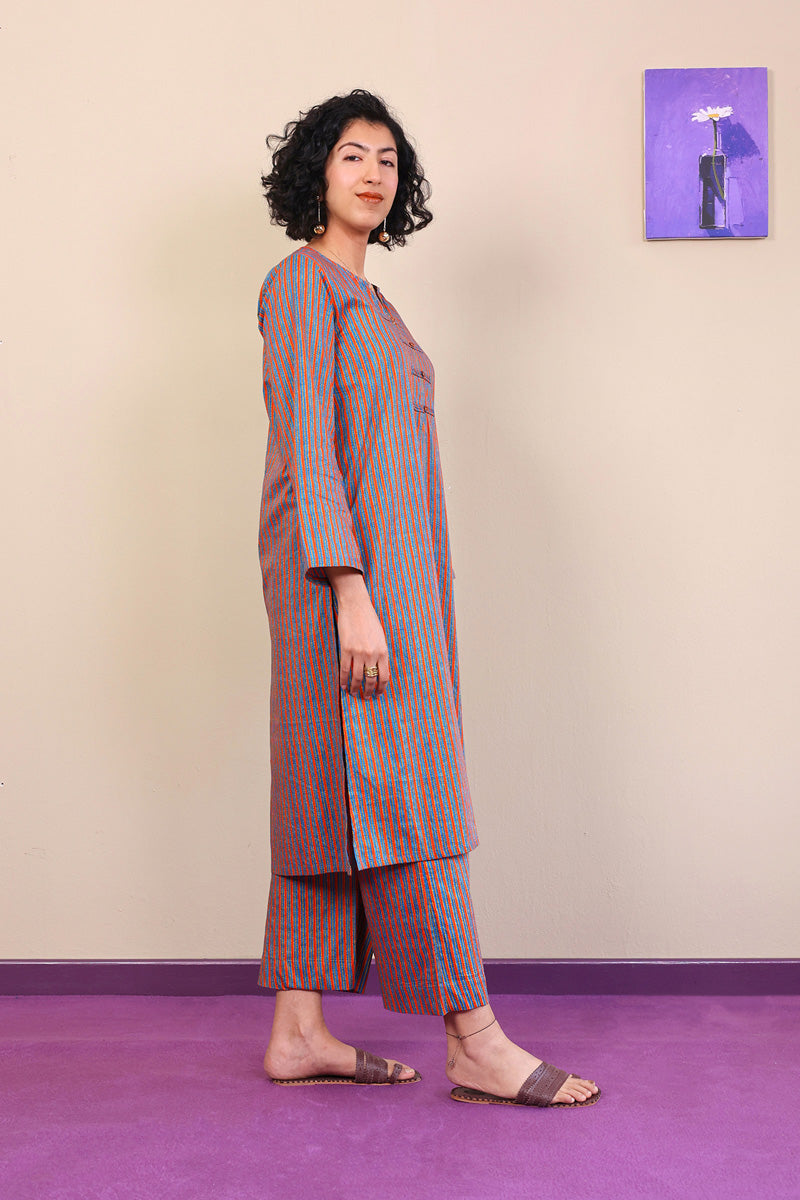 2-Piece Sujani Stripped Set