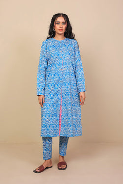 2-Piece Block Printed Saga Asmani