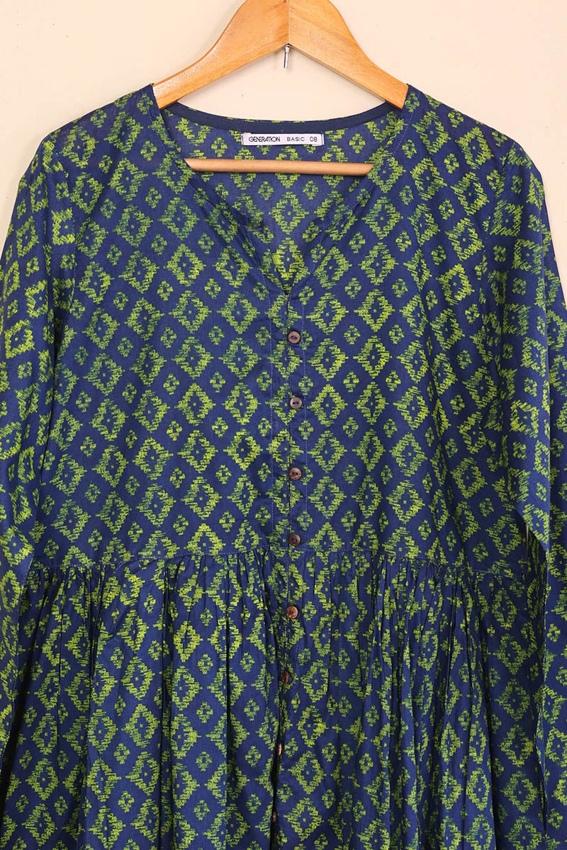 Ikat Printed Dress