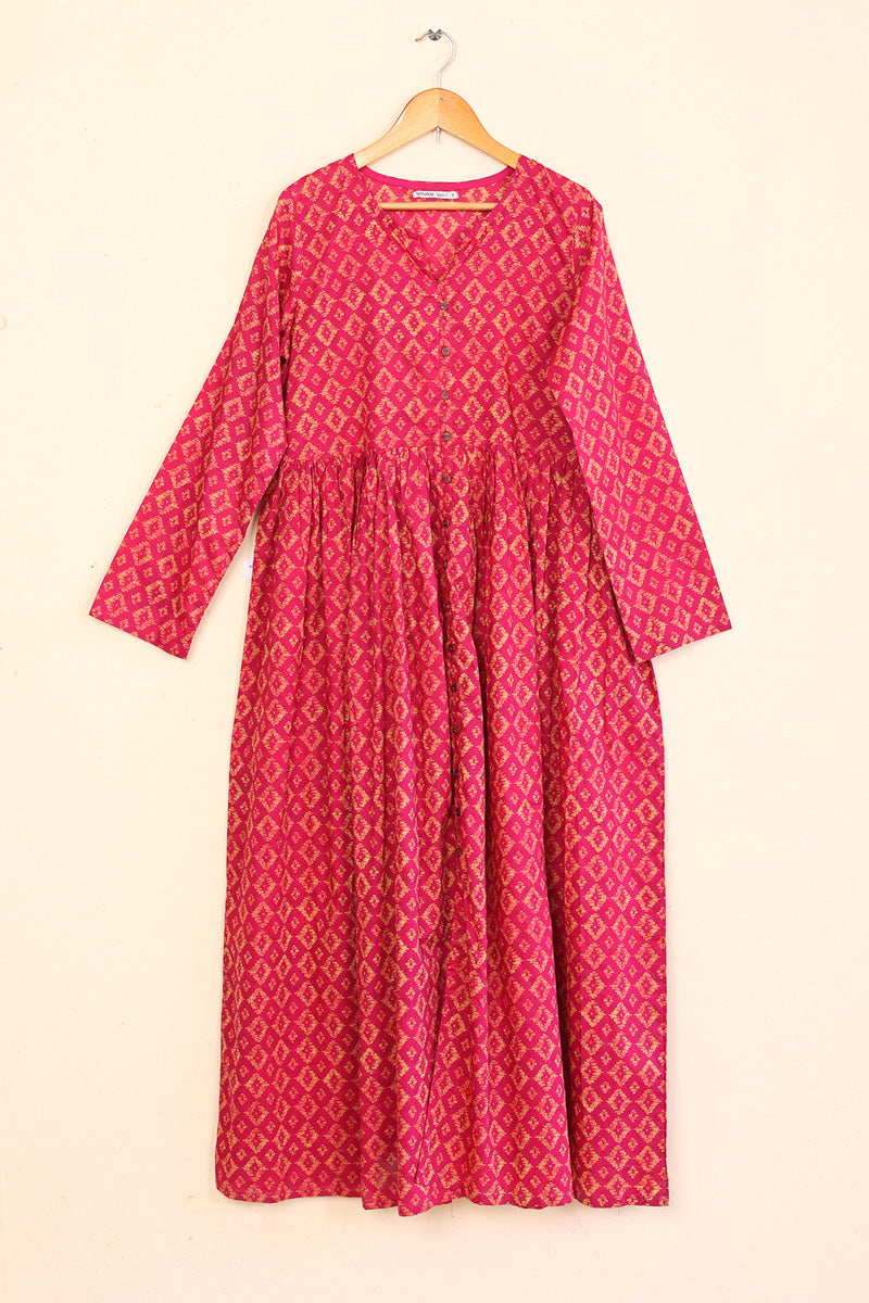 Ikat Printed Dress