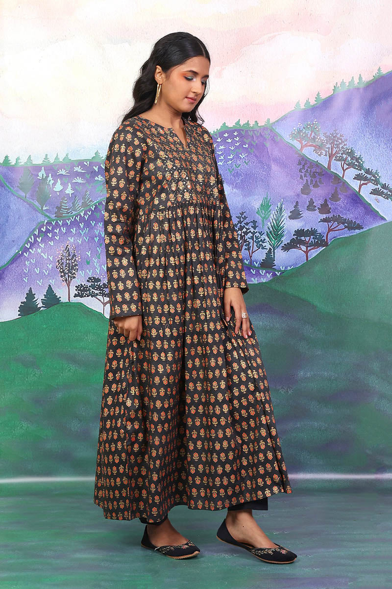 Sunehri Mukaish Dress