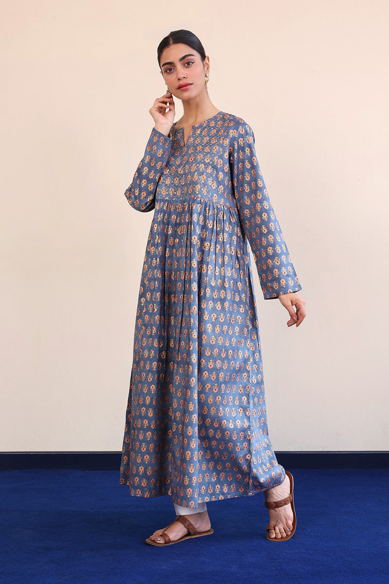 Sunehri Mukaish Dress