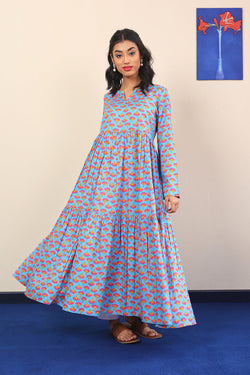 Kapaas Printed Tiered Dress