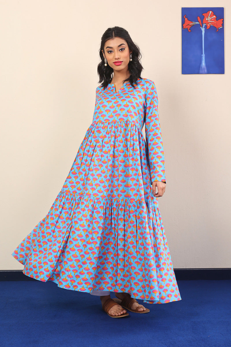 Kapaas Printed Tiered Dress