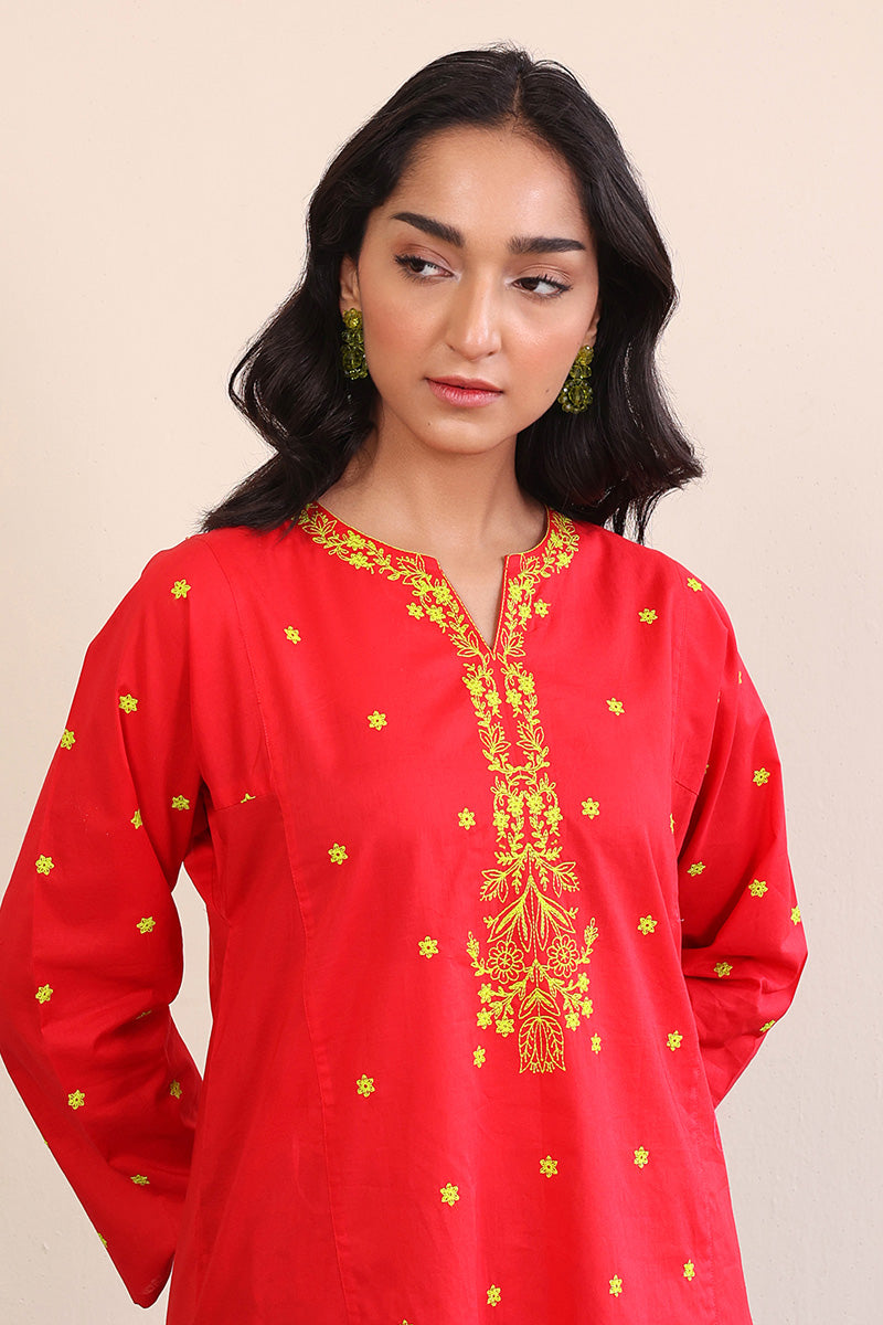 Gul Meena Scarlet Kurta