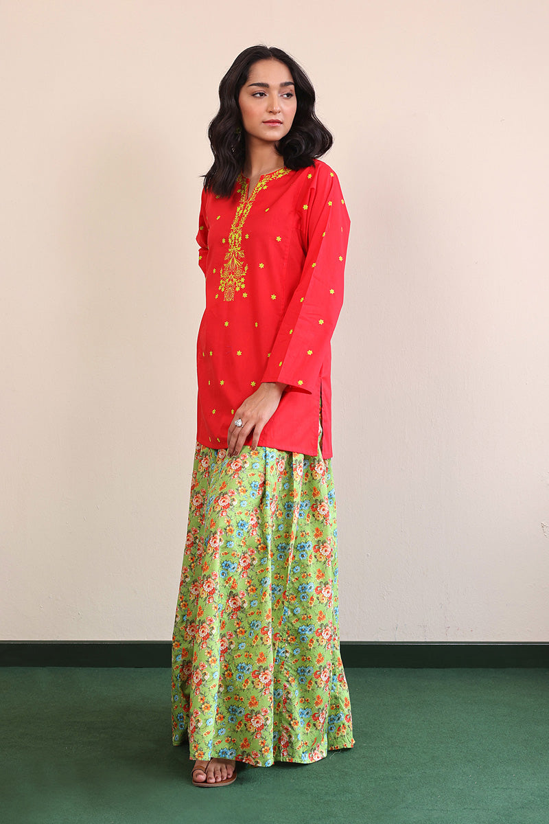 Gul Meena Scarlet Kurta