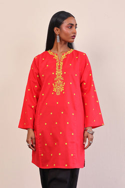 Gul Meena Crimson Kurta