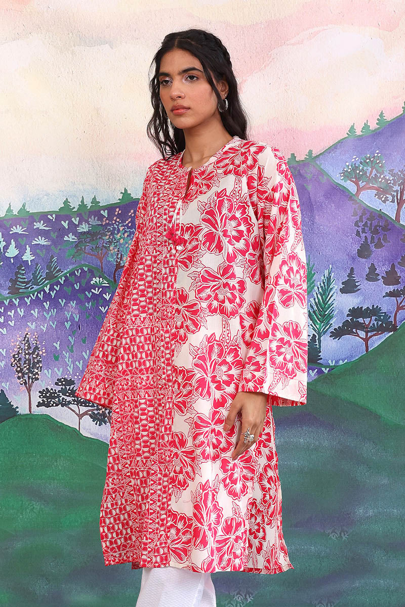 Linocut Boxy Kurta