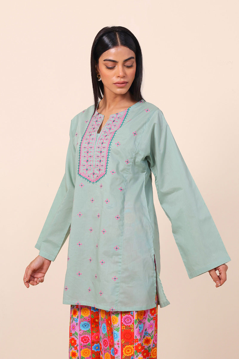 Gul Meena Seafoam Kurti