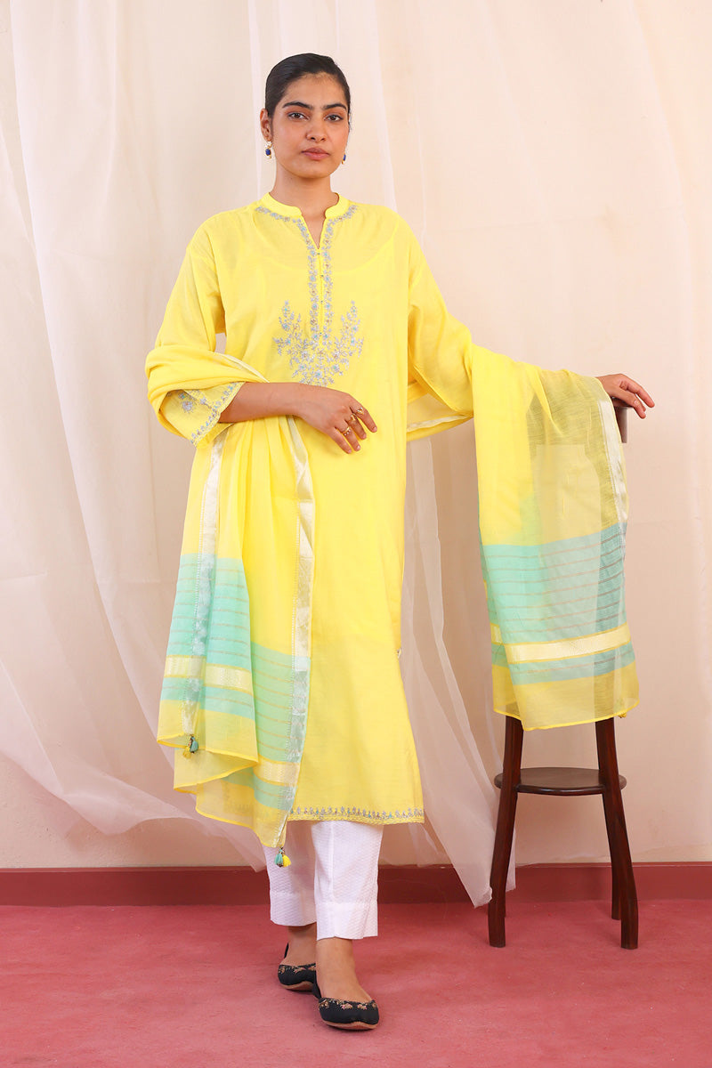 Shehzaadi Chanderi Blend Suit