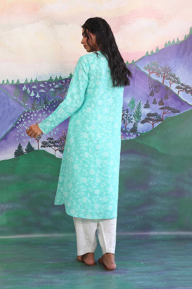 Breezy Blues SeaFoam Kurta